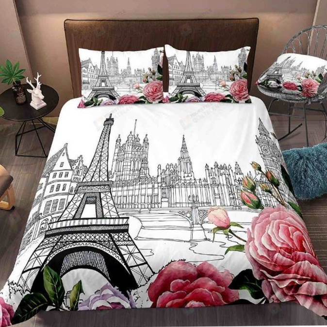 Eiffel Tower Landscape 3D Bedding Set