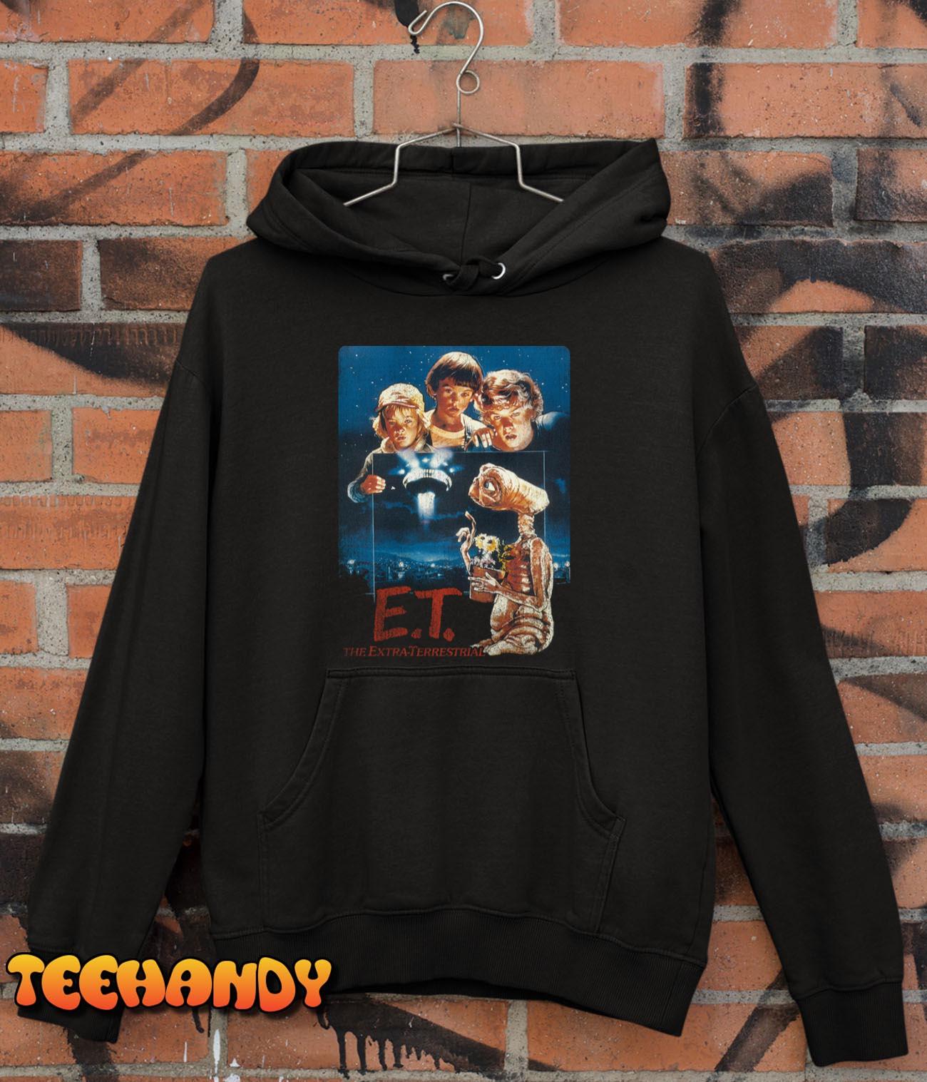 E.T. The Extra-Terrestrial Vintage Distressed Poster Pullover Hoodie