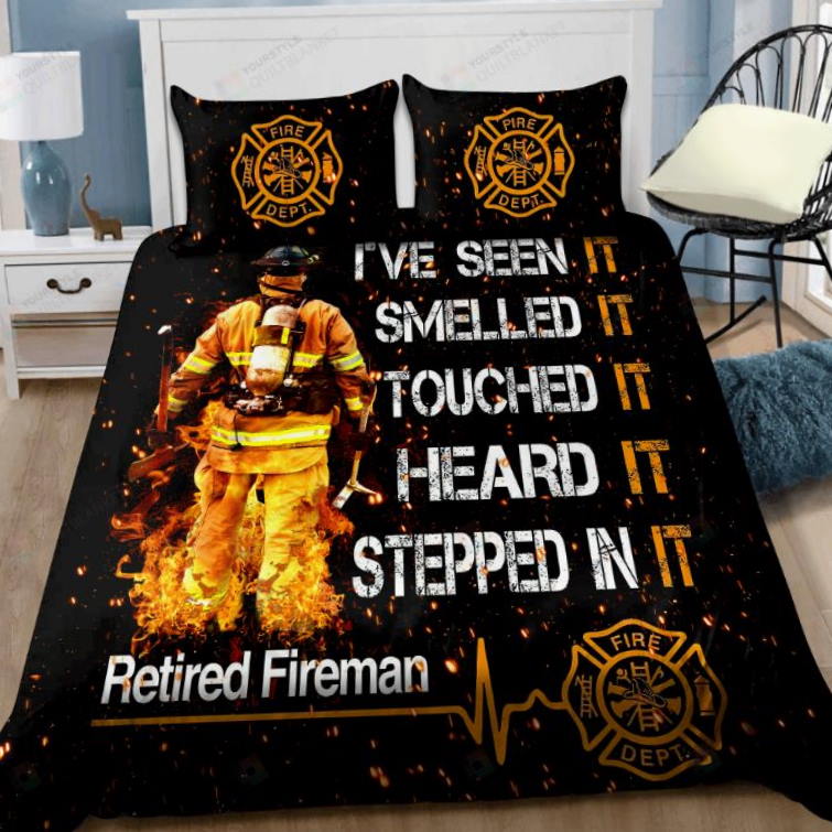 Firefighter Retired Fireman 3D Bedding Set