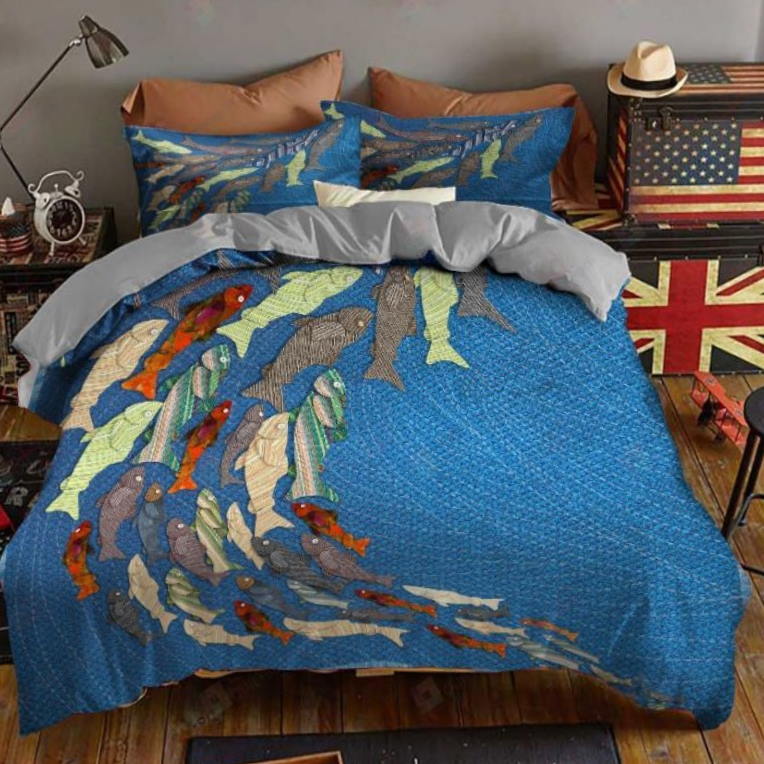 Fish All Over Printed 3D Bedding Set