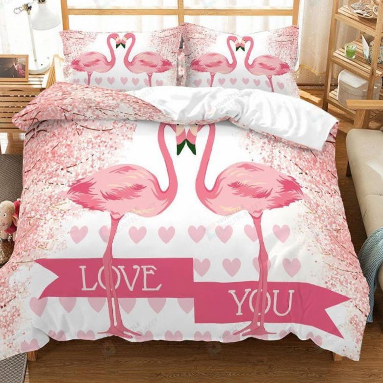 Flamingo Pink 3D Bedding Set