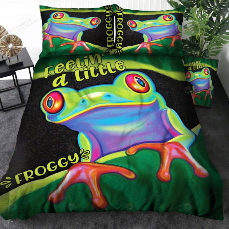 Frog Feelin A Little Froggy 3D Bedding Set