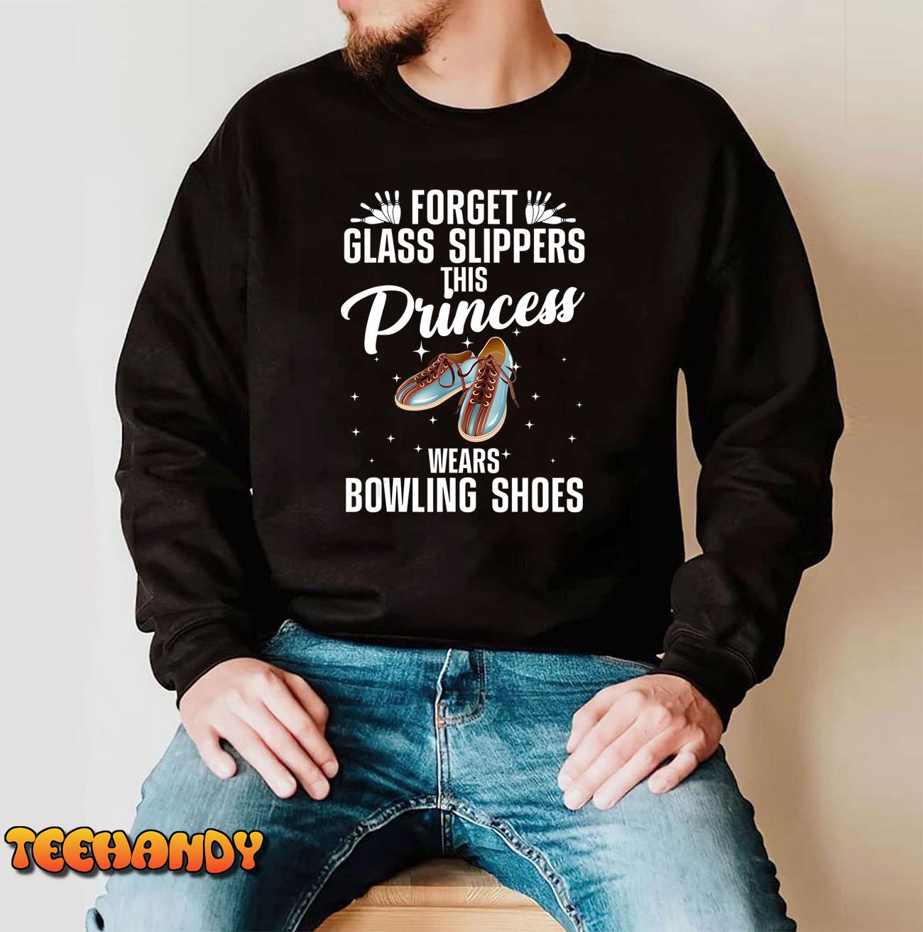 Funny Bowling Design For Women Girls Bowling Shoes Bowler Unisex T-Shirt