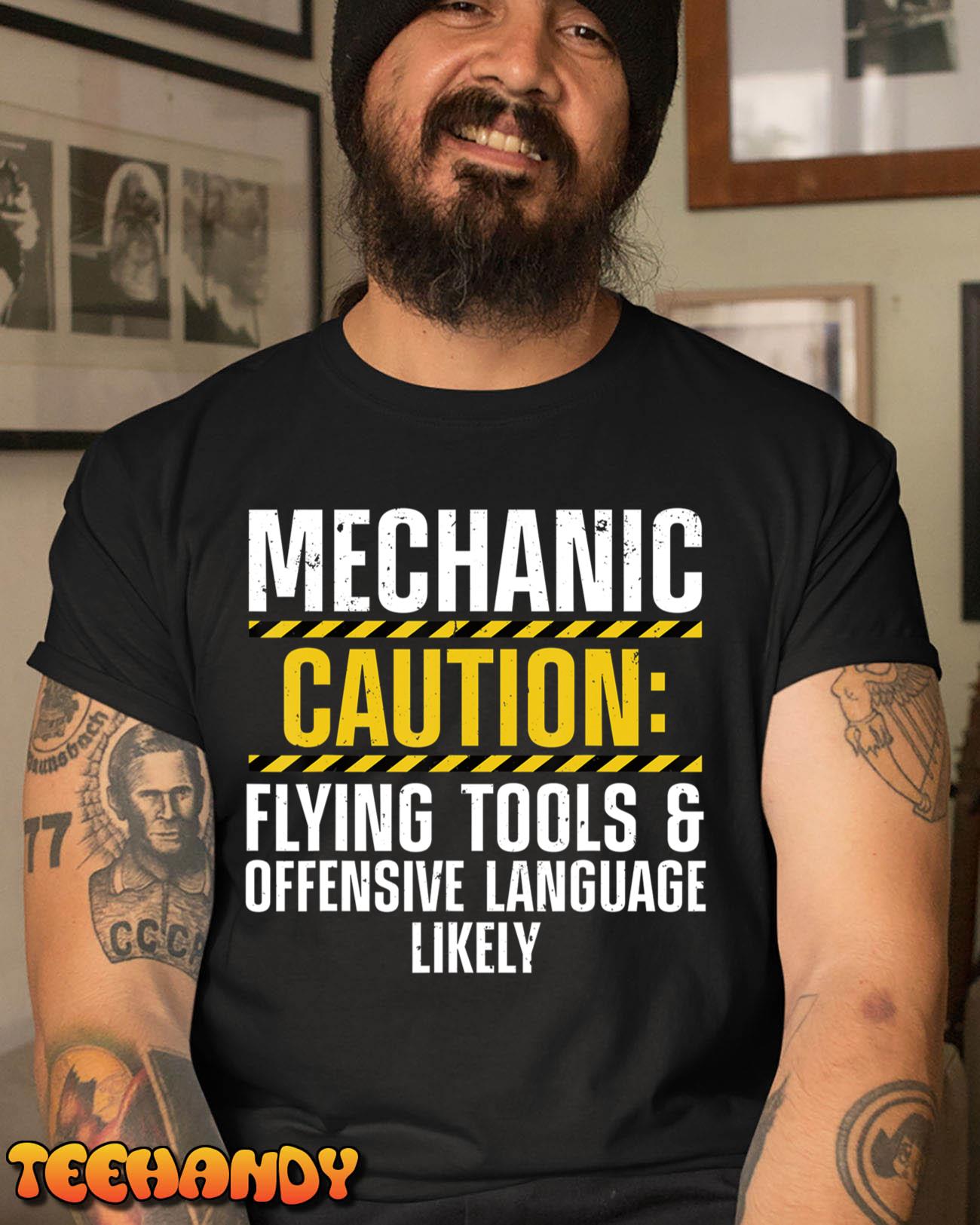 Funny Mechanic Art For Men Drag Racing Garage Guy Enthusiast T-Shirt