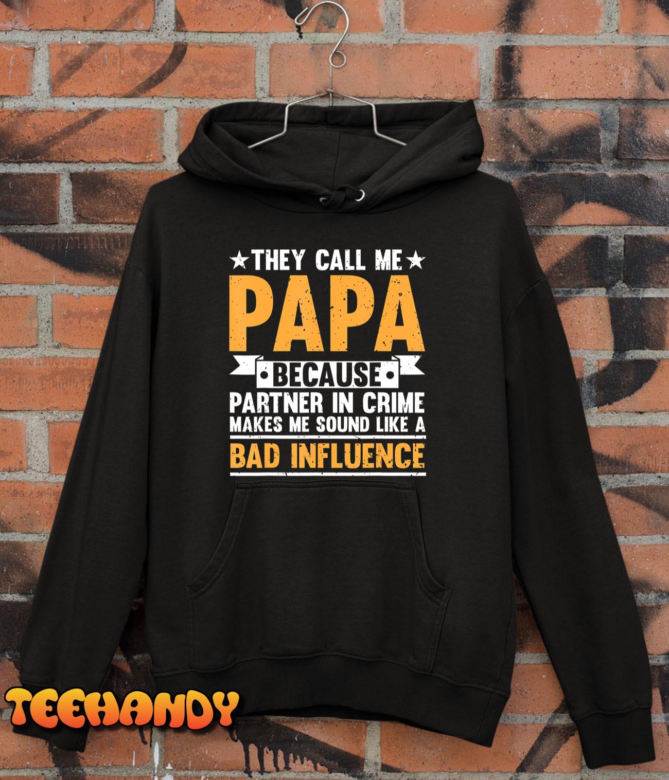 Funny Papa Art For Grandfather Grandparent Papi Papaw Men T-Shirt