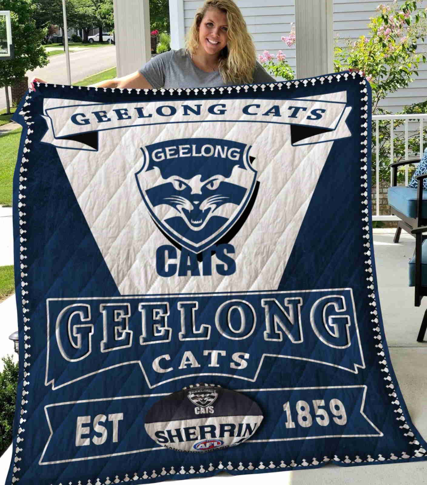 Geelong Cats 3D Quilt Blanket