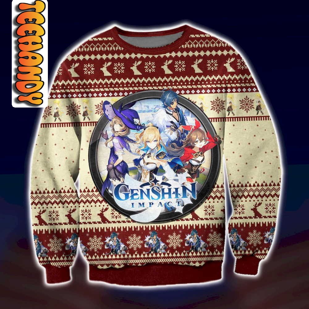 Genshin Impact NPC Team Ugly Christmas Sweater