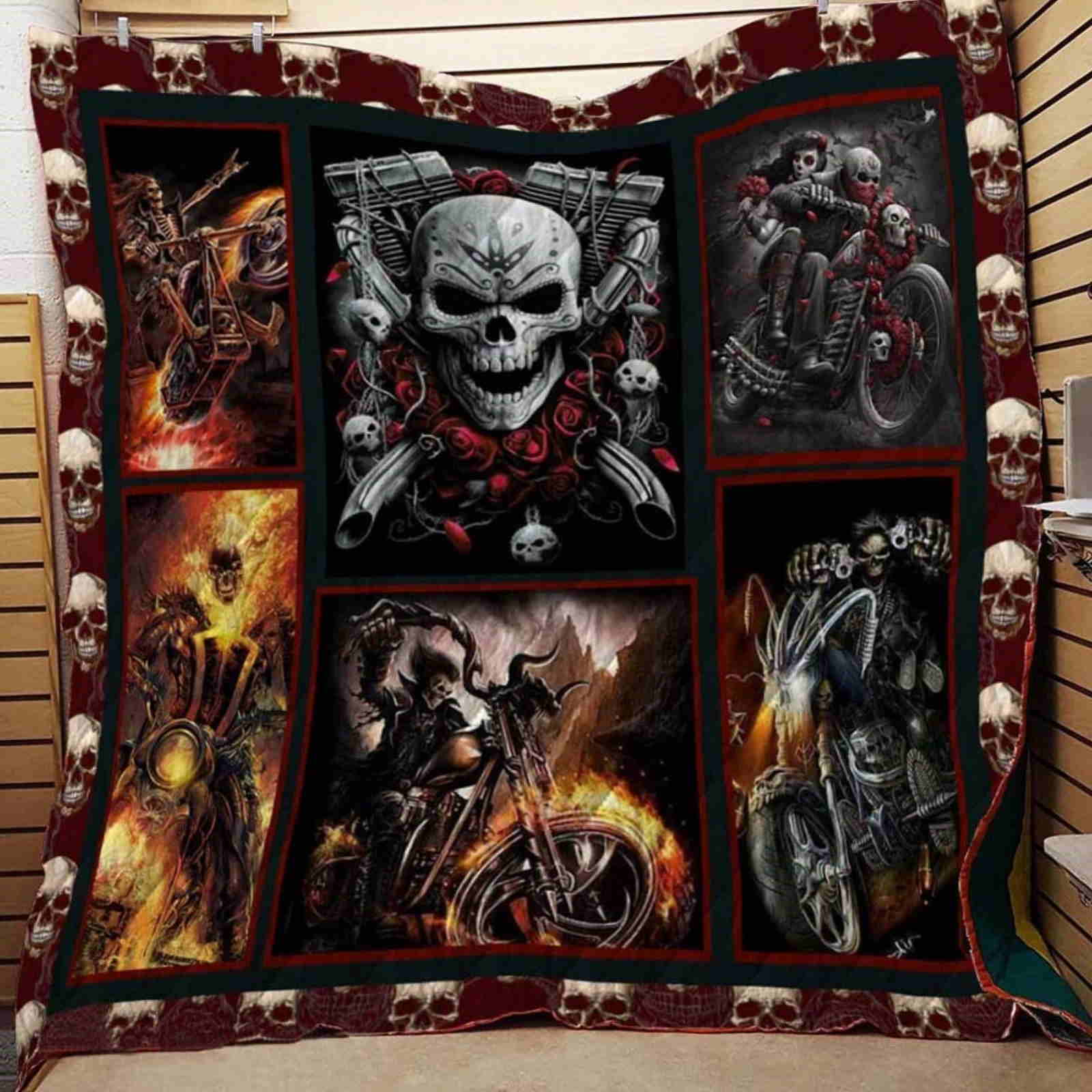 Ghost Rider 3D Quilt Blanket