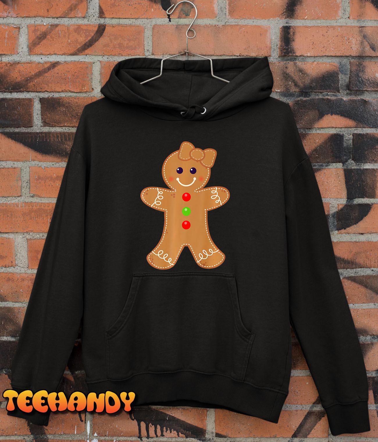 Gingerbread Girl Shirt Christmas Cookie Baking Holiday Tee T-Shirt