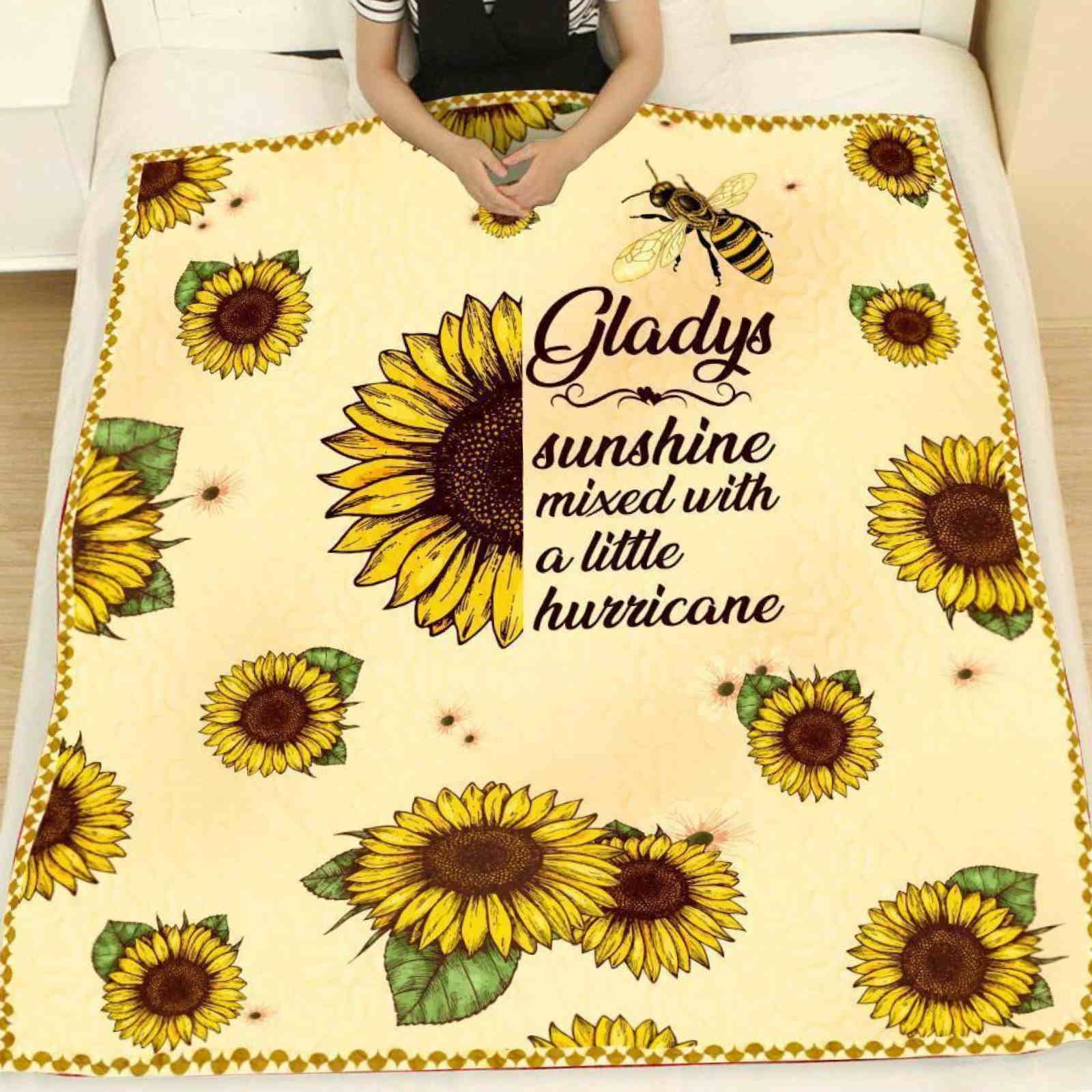 Gladys Sunflower 3D Quilt Blanket Gift