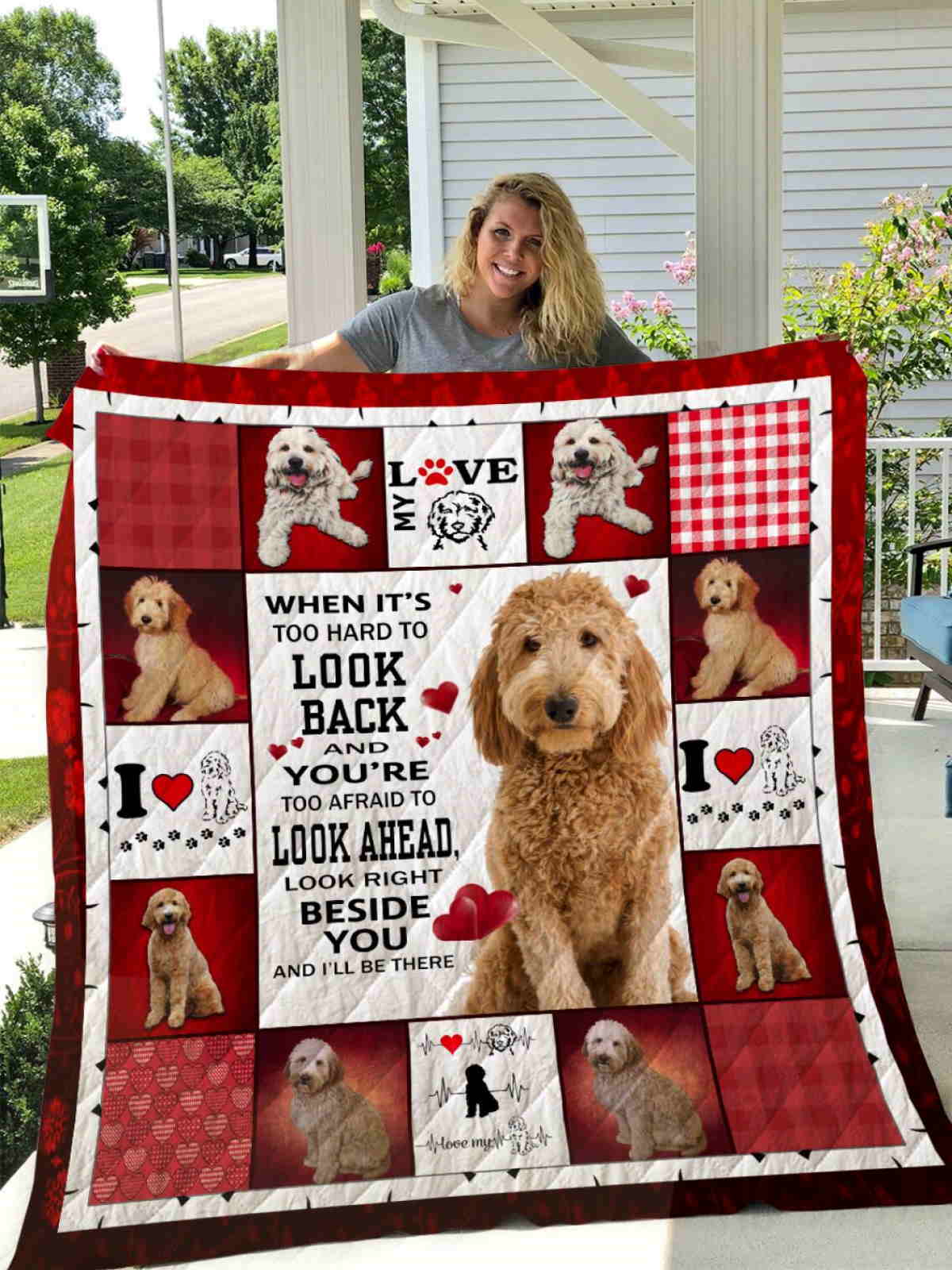 Goldendoodle 3D Quilt Blanket