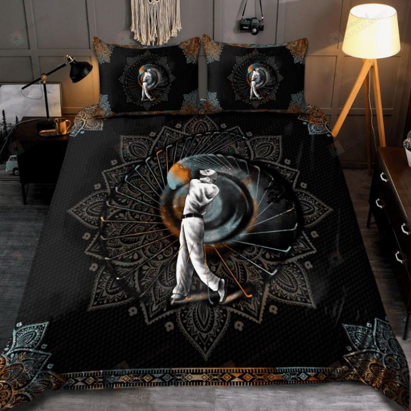 Golf And Mandala Pattern Spread 3D Bedding Set