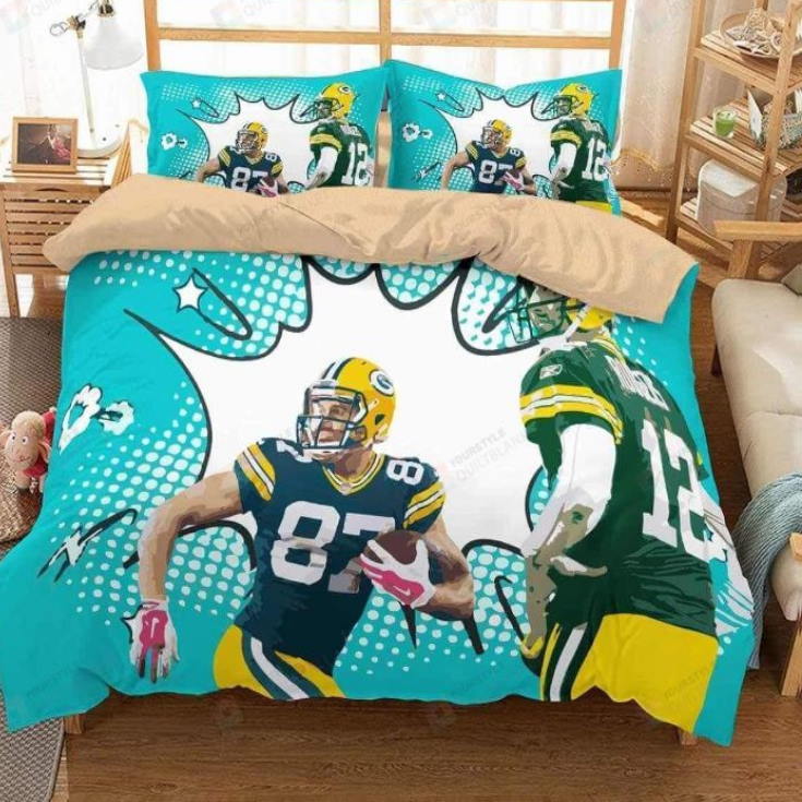 Green Bay Packers All Over Printed 3D Bedding Set