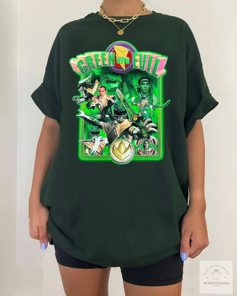 Green With Evil Shirt, Green Ranger Shirt, RIP Jason David Frank Shirt