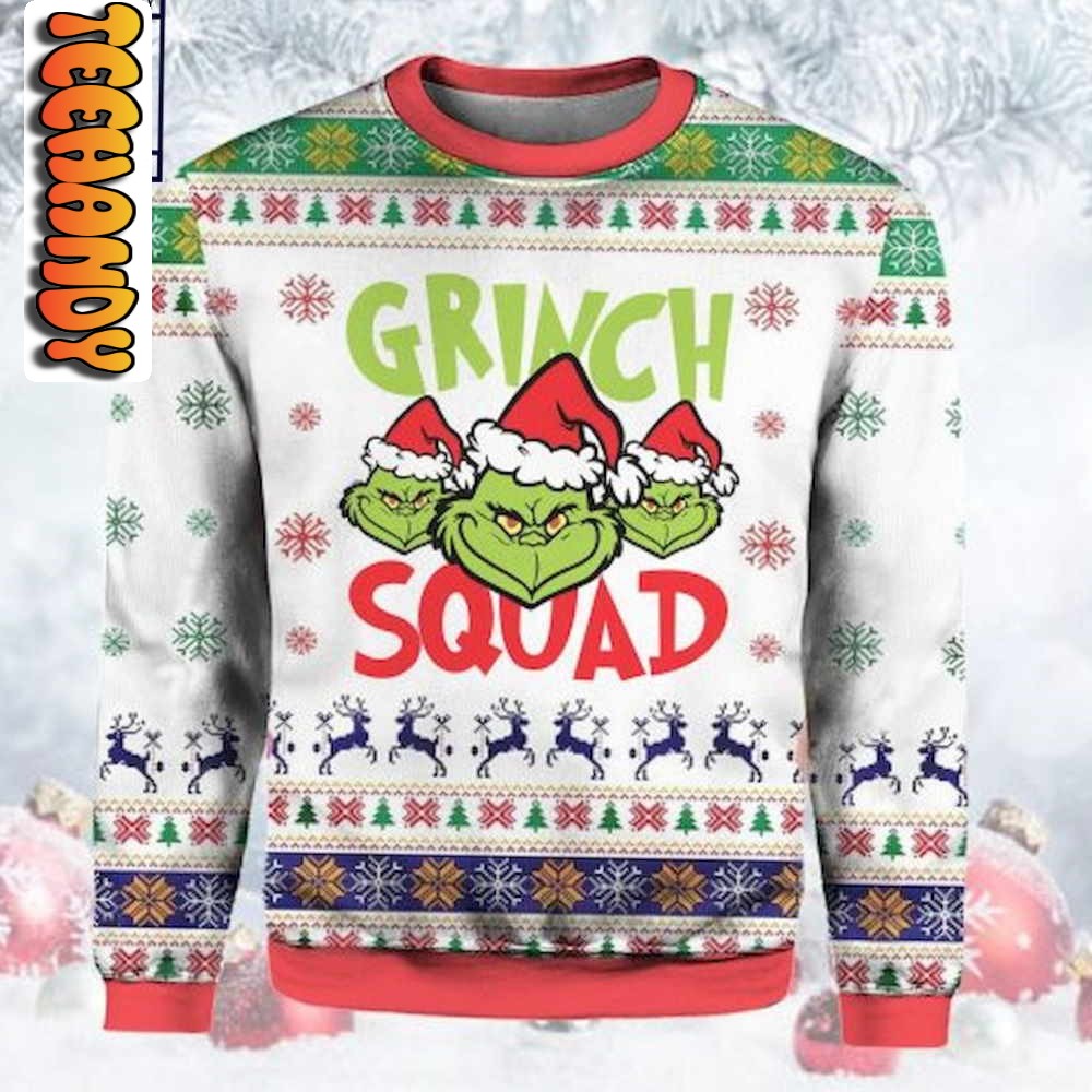 Grinch Squad in Christmas Ugly Sweater