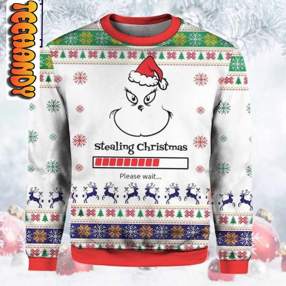 Grinch Stealing Christmas Ugly Sweater