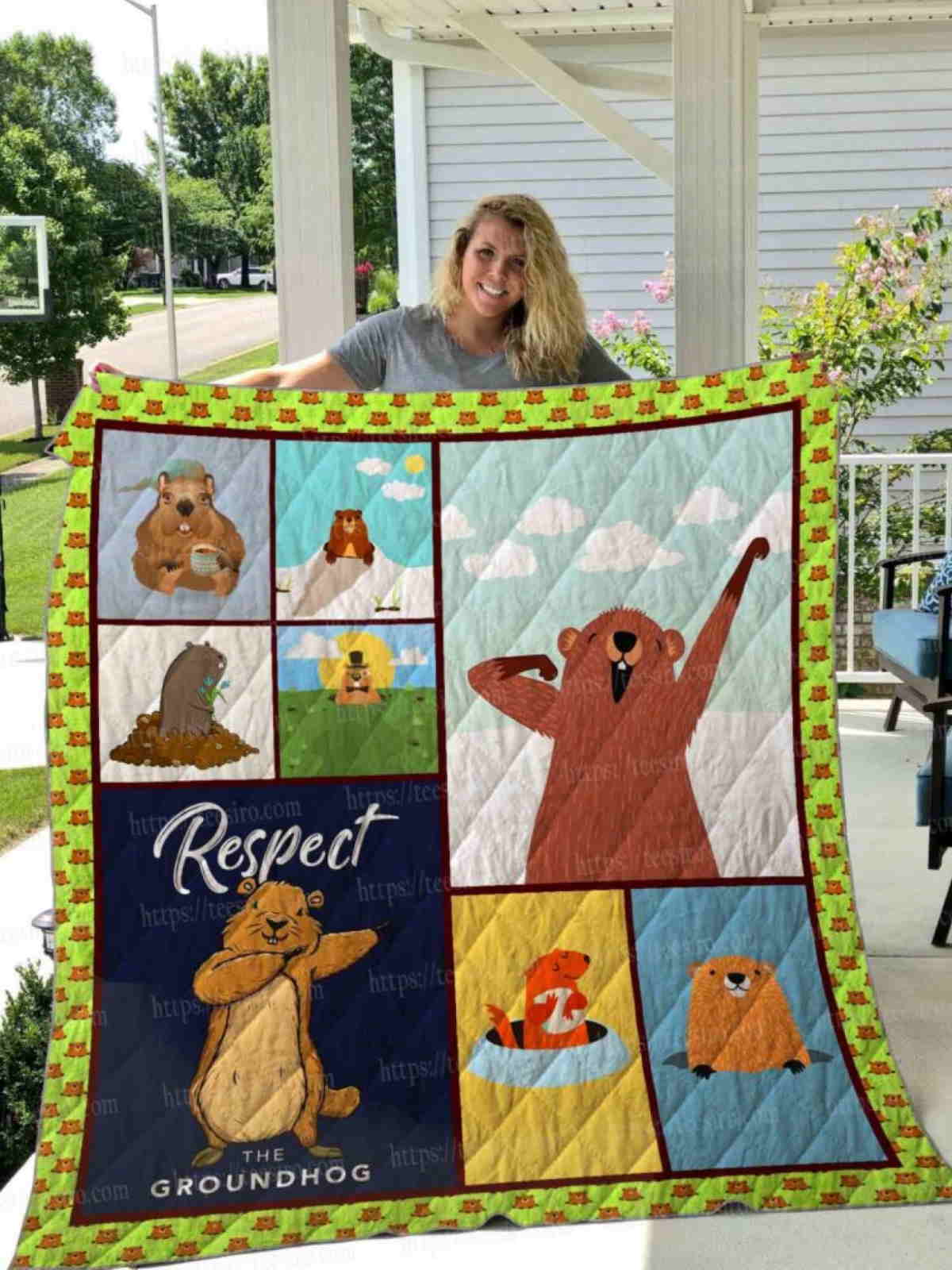 Groundhog Quilt Blanket