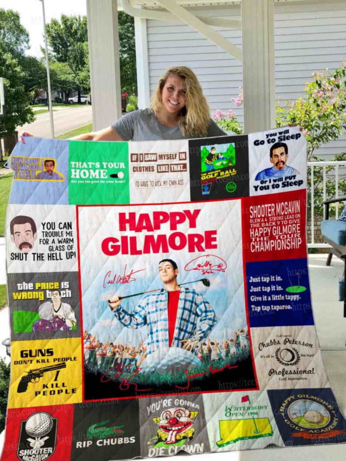 Happy Gilmore All Over Printed 3D Quilt Blanket
