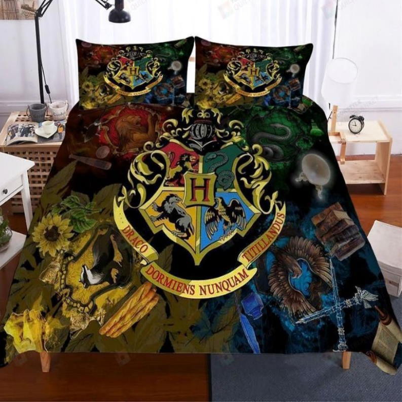 Harry Potter Hogwarts Campus Badge 3D Bedding Set