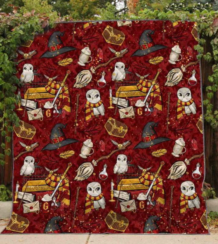 Harry Potter Pattern Quilt Blanket