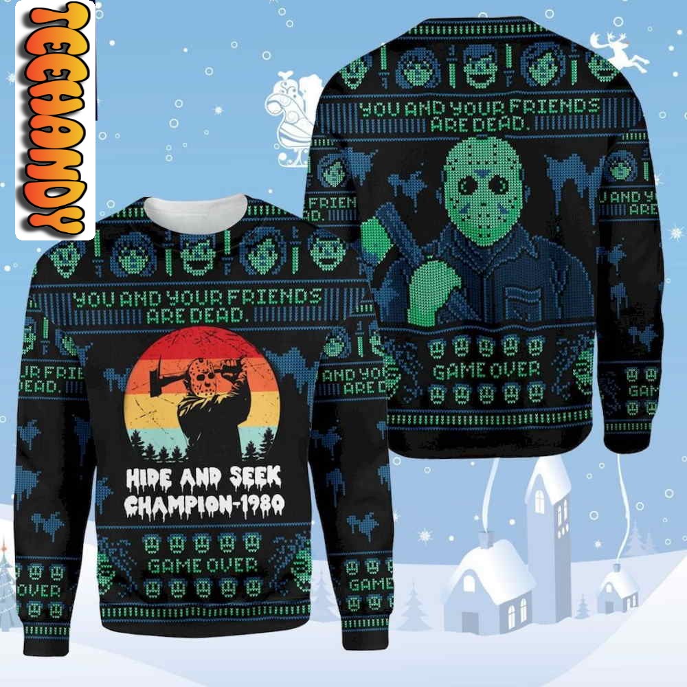 Hide And Seek Jason Ugly Christmas Sweater