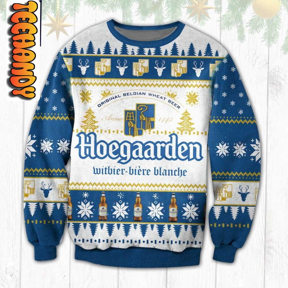 Hoegaarden Belgian Beer Ugly Christmas Sweater