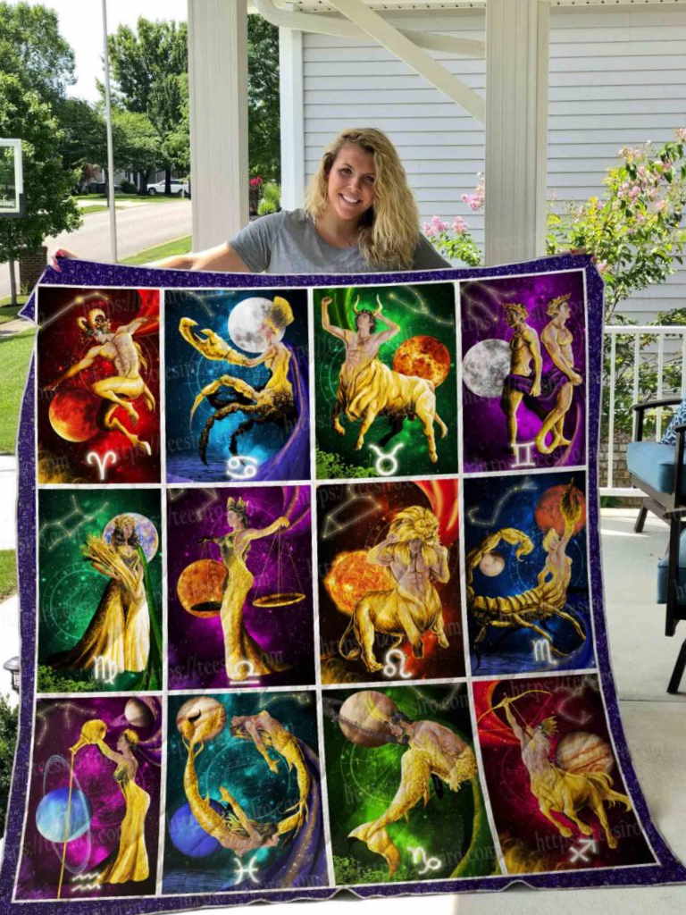 Horoscope All Over Printed 3D Quilt Blanket