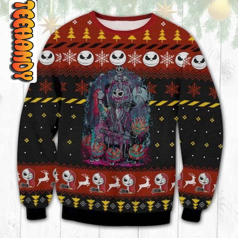 Horror Skeleton Ugly Sweater