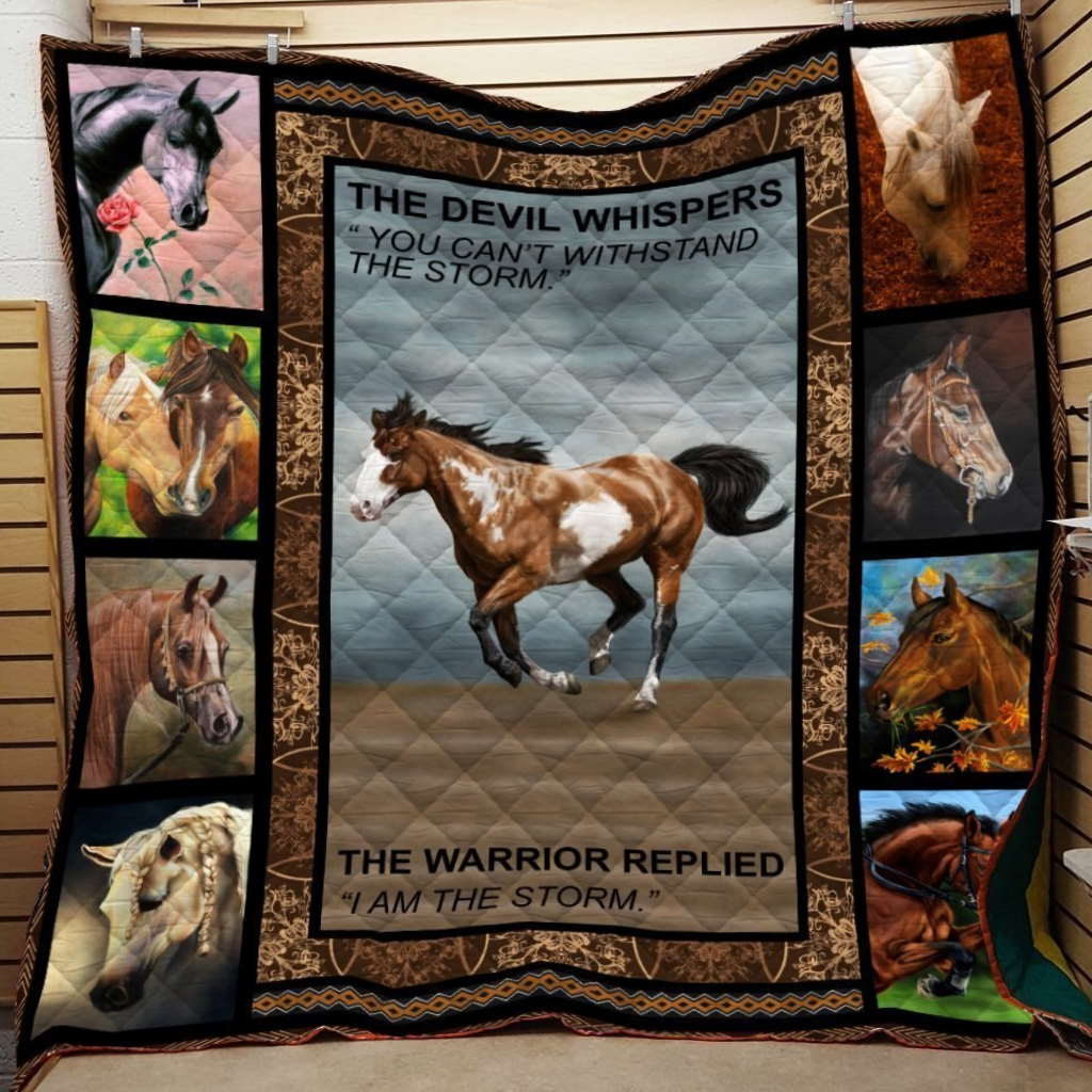 Horse 3D  All Over Printed Quilt Blanket