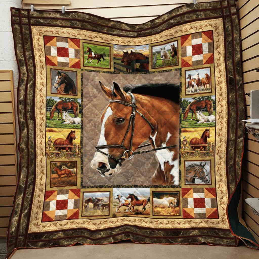 Horse Against The Wind All Over Printed 3D Quilt Blanket