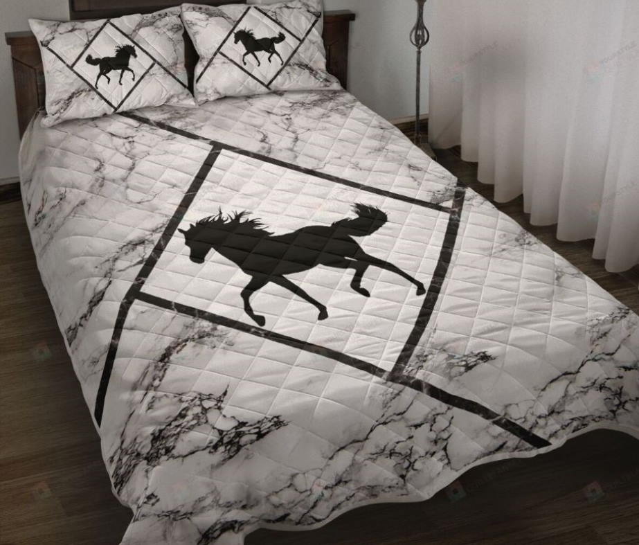 Horse Marble Luxury 3D Bedding Set