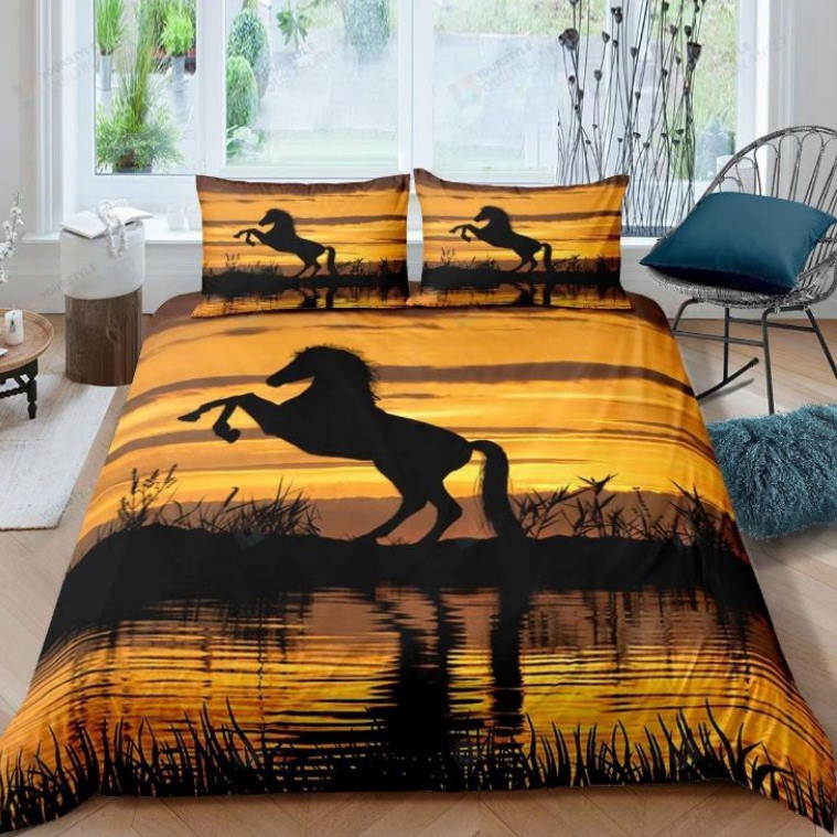 Horse Sunset 3D Bedding Set