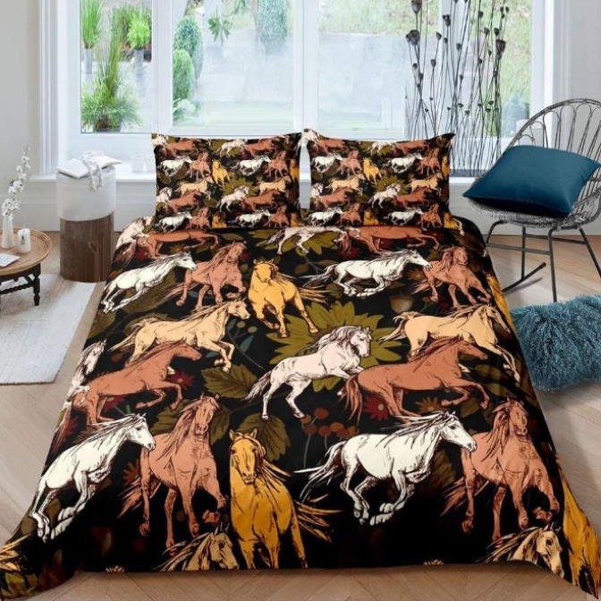 Horses Pattern 3D Bedding Set