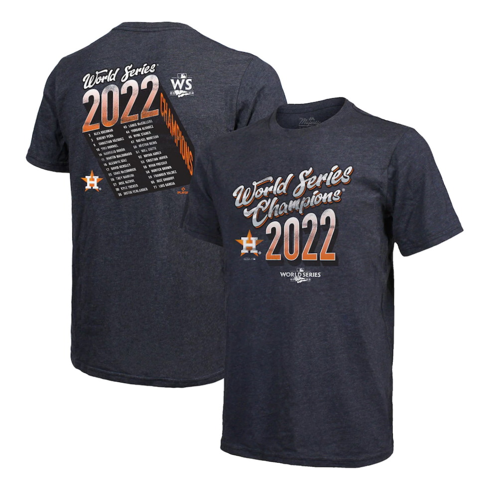 Houston Astros 2022 World Series Champions Life Of The Party Tri-Blend T-Shirt