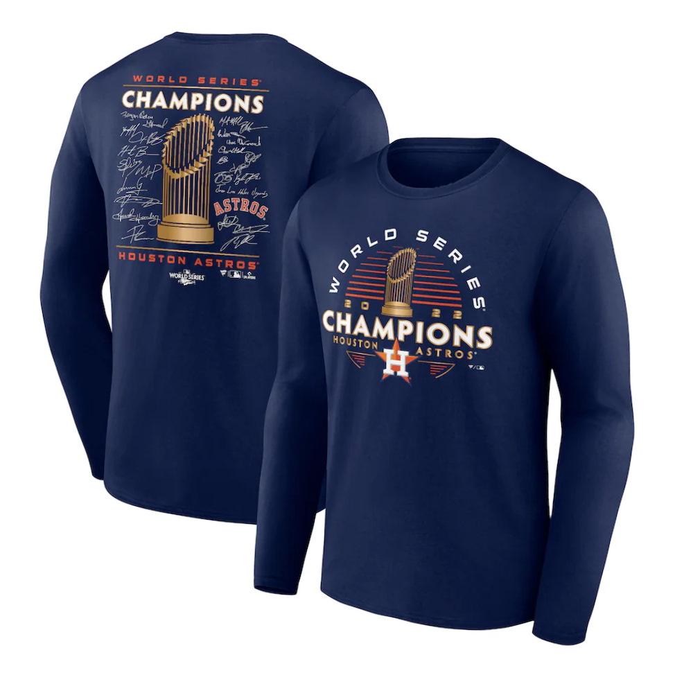 Houston Astros 2022 World Series Champions Signature Roster Long Sleeve ...