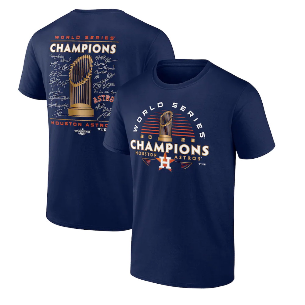 Houston Astros World Series 2022 Champions Signature Roster T-Shirt