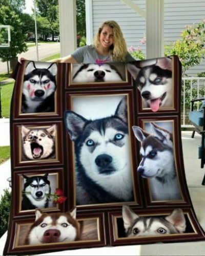 Husky Ain’T Husky No One Quilt Blanket