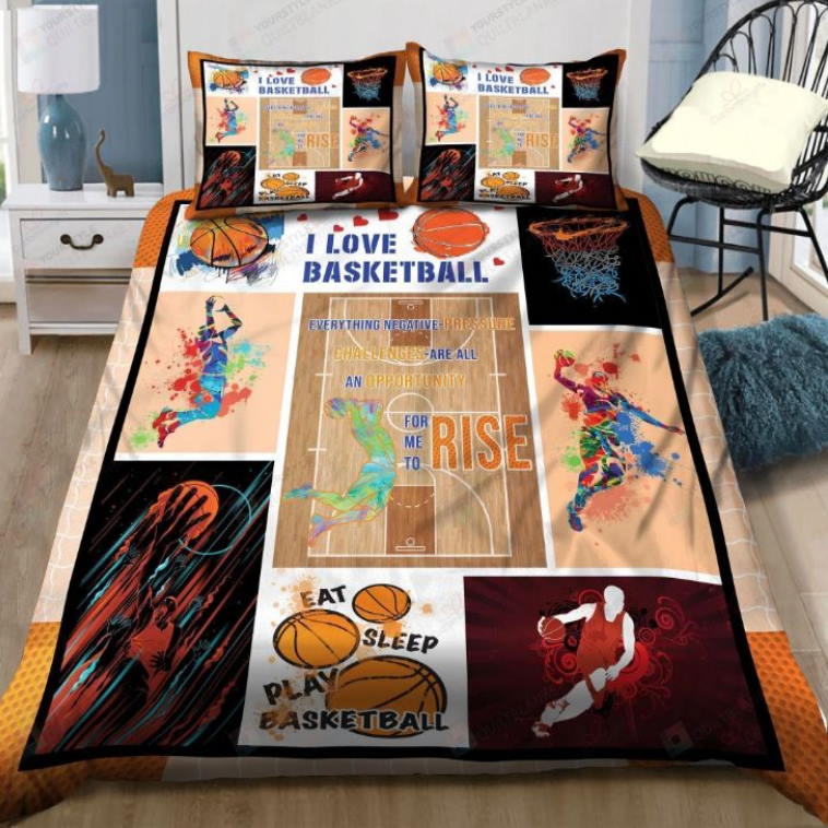 I Love Basketball 3D Bedding Set