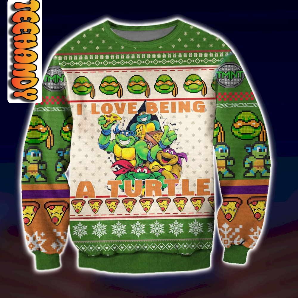 I Love Being A Turtle Ninja Turtle Christmas Sweater