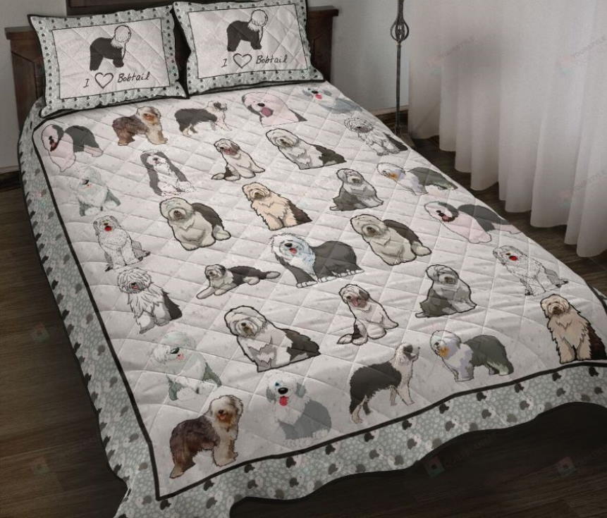 I Love Old English Sheepdog 3D Bedding Set