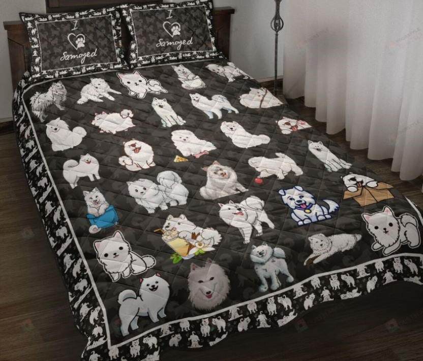 I Love Samoyed 3D Bedding Set