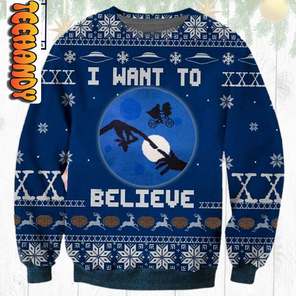 I Want to Believe Ugly Christmas Sweater