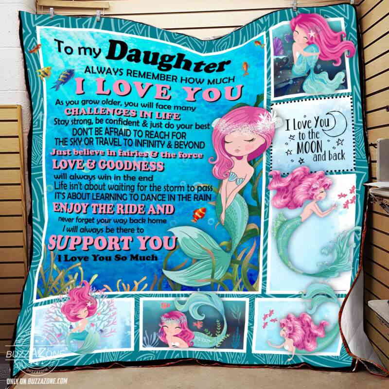 I Will Always Be There To Support You Little Mermaid Quilt Blanket