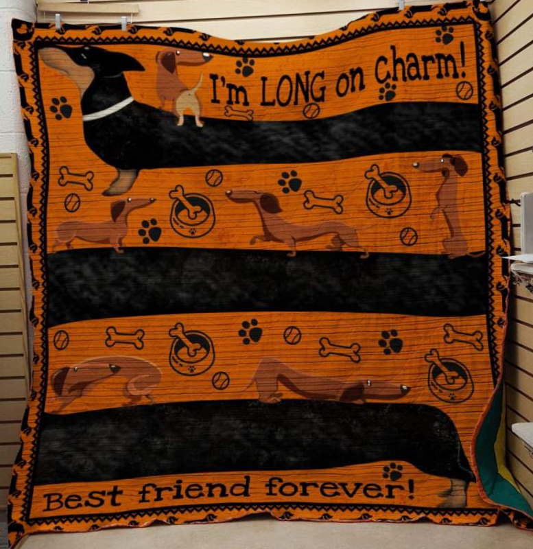 I’M Long On Charm Dachshund Quilt Blanket