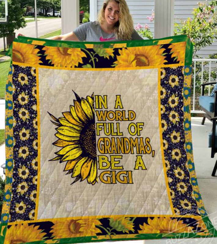 In World Full Of Grandmas Be Mimi Family 3D Quilt Blanket