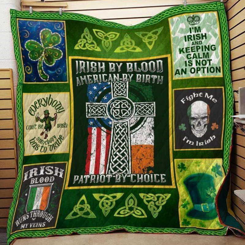 Irish Patriot By Choice 3D Quilt Blanket