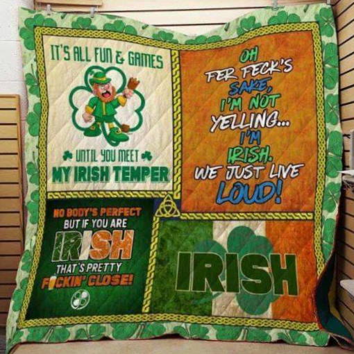 Irish St Patrick Day It’S All Fun Games 3D Quilt Blanket