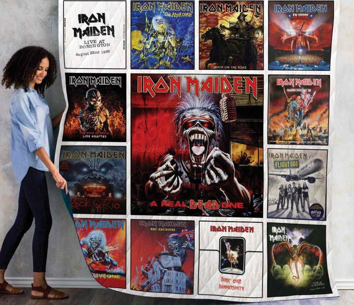 Iron Maiden Live Album quilt Blanket