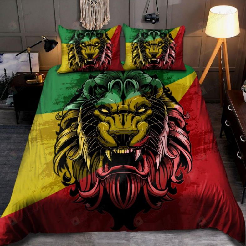 Jamaica Lion All Over Printed Bedding Set
