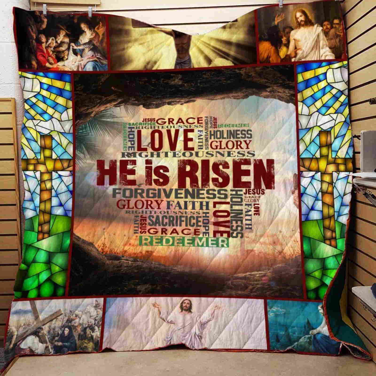 Jesushe Is Risen 3D Quilt Blanket